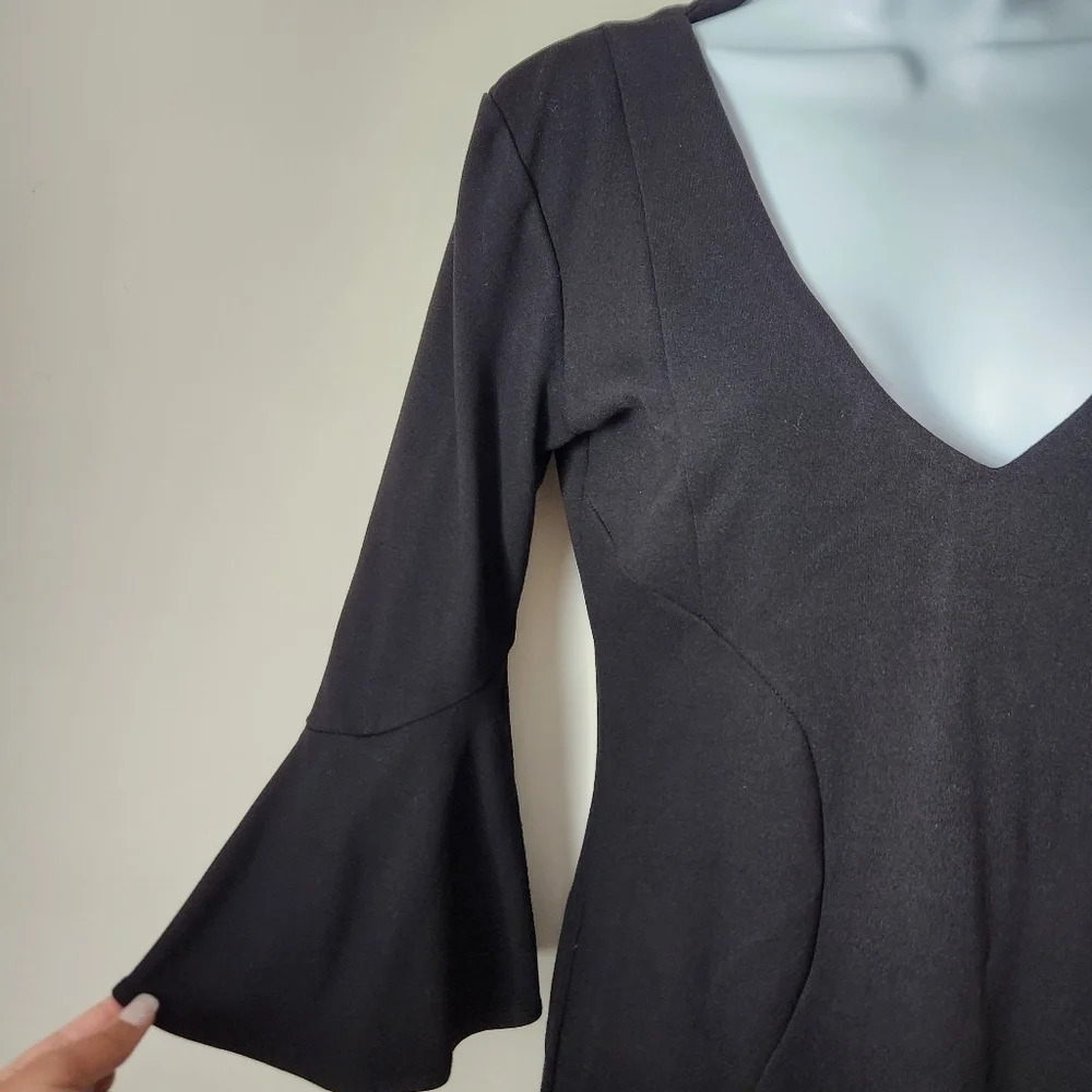 Amanda Uprichard | Fresno Bell Sleeve Mini Shift Dress - Size S - Picture 5 of 12
